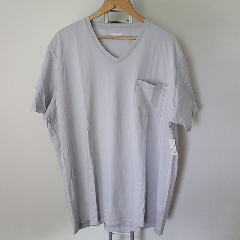 V Neck Pocket T Shirt